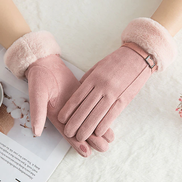 Women's Gloves Warm Winter Gloves Gift Daily Solid / Plain Color Acrylic Fibers Simple 1 Pair 5