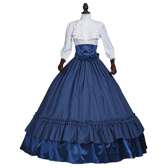  Rococo Victorian Ball Gown Vintage Dress Party Costume Masquerade Prom Dress Women's Cosplay Costume Masquerade Party Halloween Carnival Dress