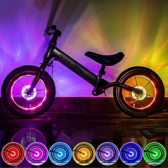 LED Bike Light Valve Cap Flashing Lights Wheel Lights - Mountain Bike ...