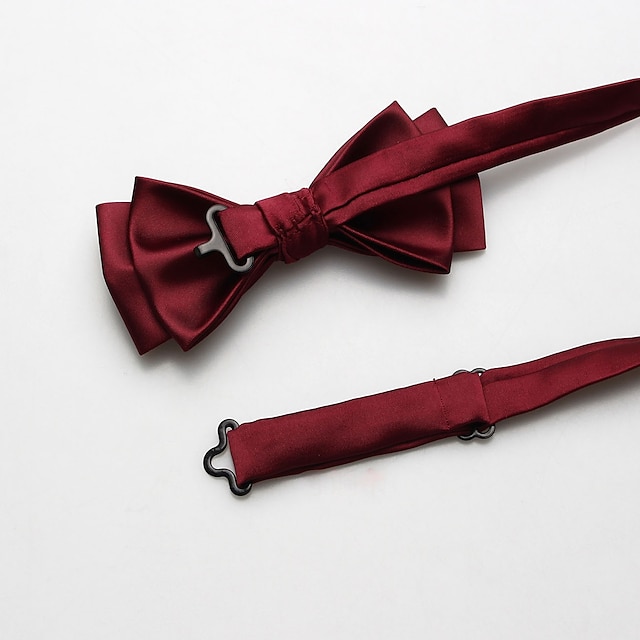 Men's Bow Tie Fashion Work Wedding Formal Style Classic Retro Bow Solid 