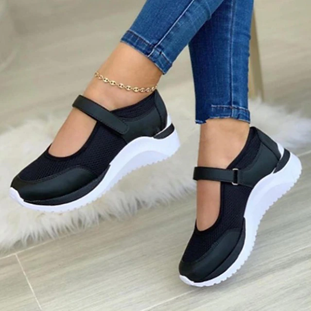 Women's Sneakers Plus Size Slip-on Sneakers White Shoes Outdoor Daily ...