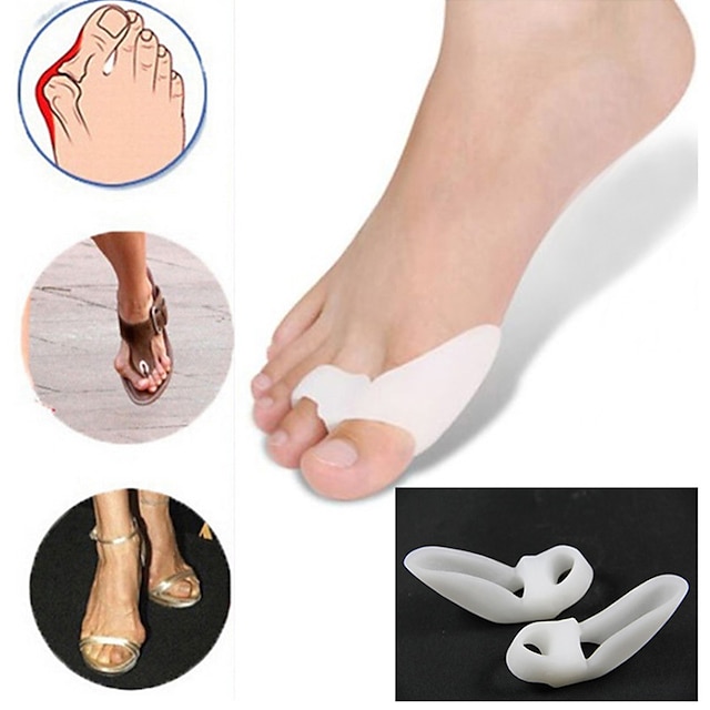  1 para silikonowy separator palców stopy korektor palucha koślawego stopy regulator wykroczenia kości palce zewnętrzne urządzenie narzędzie do pielęgnacji stóp żel haluks separator duży palec u nogi