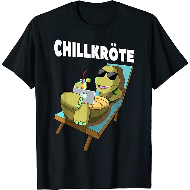 Chill Turtle Chillkröte T-shirt Anime Cartoon Anime Classic Street ...