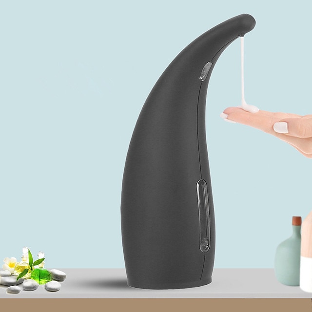  Distributeur de savon à induction entièrement automatique, vaporisateur simple et à la mode, noir, téléphone de lavage intelligent, 300lm