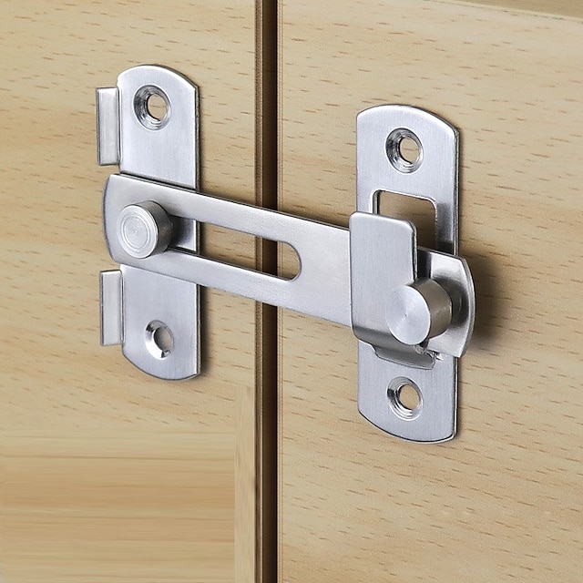  Stainless Steel Hasp Latch Lock Door Lock Guard Latch Boltfor Sliding Door Window Cabinet Fitting for Home Security Door Hardware Accessories
