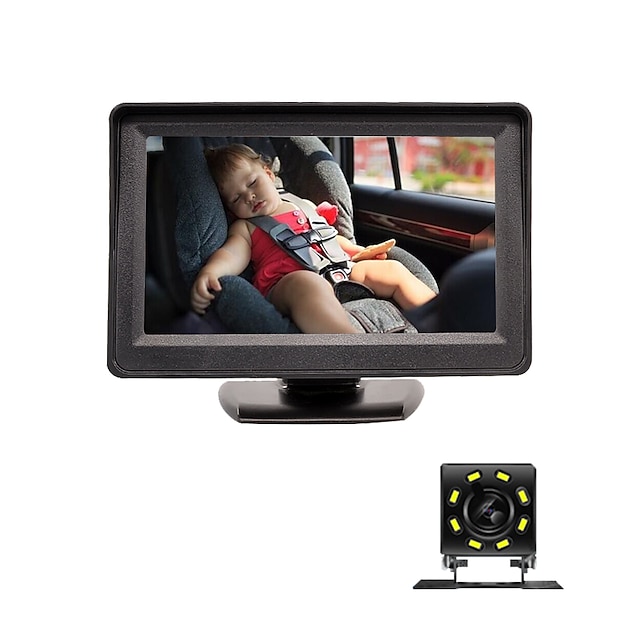  ksj-430w 4.3 inch TFT-LCD 720p 1/4 tuuman väri CMOS Johto 120 astetta Auton taustapeili LCD-näyttö / AHD varten Auto Peruutuskamera