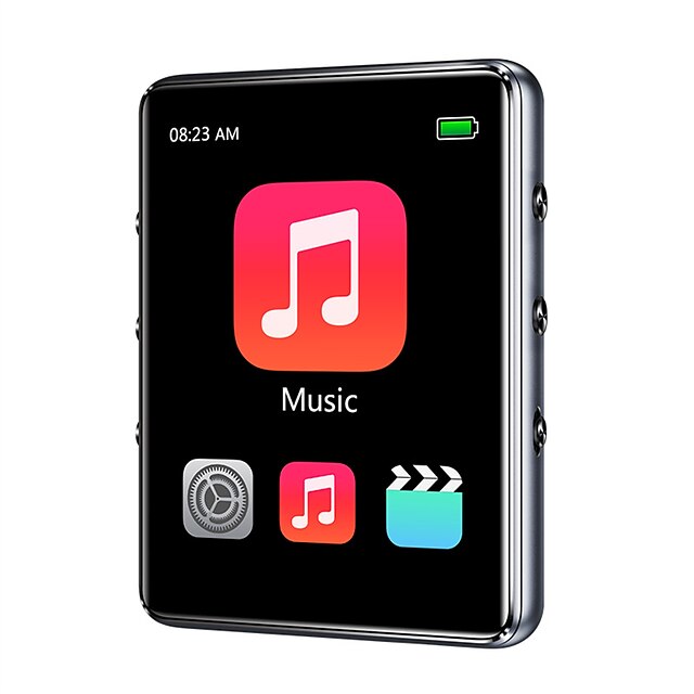  X60 MP3 Player Bluetooth 5.0 Touch Screen Music Player Portable MP3 Player with Speakers MP3 FM Radio Recording e-Book 1.8 inch Screen MP3 Player Support (128GB)