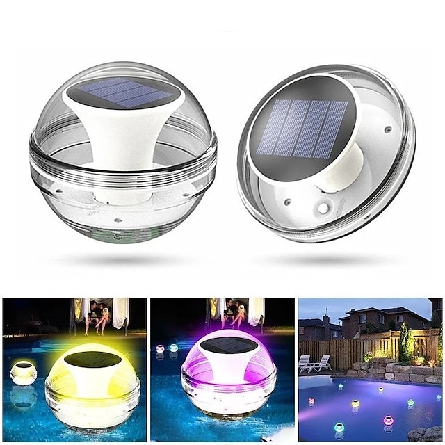  Lumină cu minge plutitoare solară lampă pentru piscină în aer liber decor de grădină de petrecere 3 moduri de iluminare lumină solară de noapte lumina cu LED care schimbă culoarea lampă de derivare a