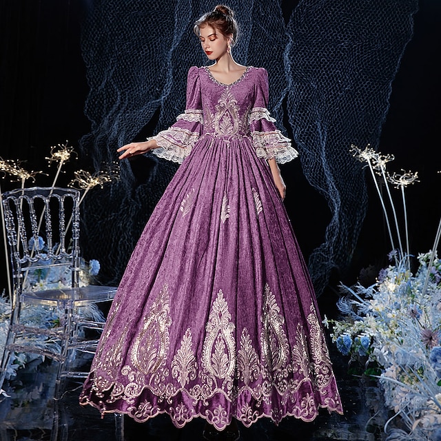  Γκόθικ Βικτοριανό Εμπνευσμένο από Βίντατζ Μεσαίωνα Φορέματα Κοστούμι πάρτι Φόρεμα χορού Πριγκίπισσα Σαίξπηρ Γυναικεία Βραδινή τουαλέτα Χριστούγεννα Πάρτι Βραδινό Πάρτυ Μασκάρεμα Φόρεμα