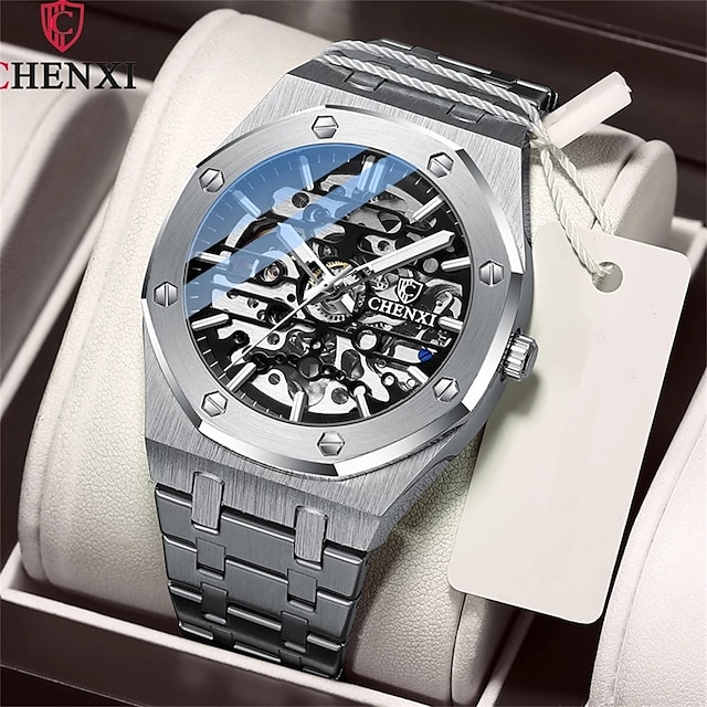  chenxi 自動メンズ腕時計トップブランド機械式腕時計防水ビジネスステンレス鋼スポーツメンズ腕時計