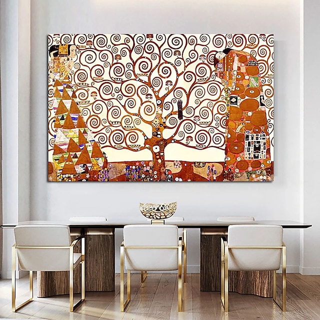  Pintura a óleo pintada à mão arte da parede clássica abstrata klimt famosa pintura a óleo decoração para casa decoração lona rolada sem moldura não esticada