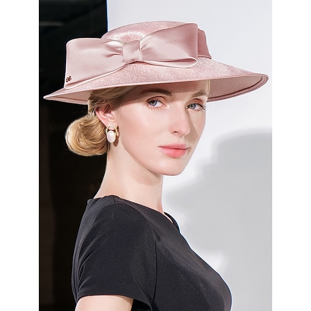 Elegant Sweet Flax Hats with Bowknot 1PC Wedding / Party / Evening / Melbourne Cup Headpiece