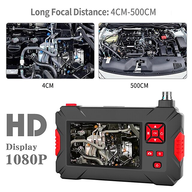  Cameră pentru endoscop industrial Borescop digital cu HD 1080P 1080P (1920 × 1080) 4.3 inch Cameră de inspecție 10.0M (30ft) 5.0m (16ft) 1.0m (3ft) 2 mp Rezistent la apă Înregistrarea funcției de