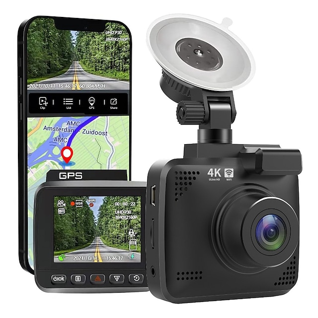  V53 1080p Full HD / Monitoramento 360 ° / com câmera traseira DVR de carro 170 Graus Ângulo amplo CMOS 2 polegada IPS Dash Cam com WIFI / GPS / Visão Nocturna Não Gravador de carro / 2.0 / G-Sensor