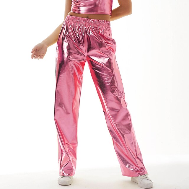 Metallic 1980s Hip Pop PU Leather Pencil Pants Straight Leg Pants Fancy Dress Women's Carnival Costume Masquerade Party Bachelorette Party Pride Parade Adults' Pants4