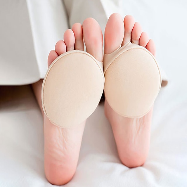  1 paire de semelles portables minimalistes pour le soin de l'avant-pied semelle en coton toutes saisons femme nude / noir