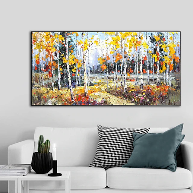 Mintura Handmade Oil Paintings On Canvas Wall Art Decoration Modern Abstract Tree Landscape Picture For Home Decor Rolled Frameless Unstretched Painting 20