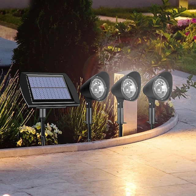  solar spotlight udendørs havelandskab lys ip65 vandtæt græsplæne lys gårdhave park gang belysning