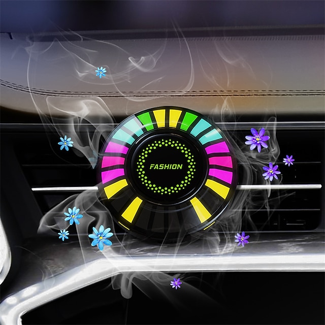  rgb led bil musikk rytme duft atmosfære lampe nyhet fargerik interiør ambient lys med app kontroll