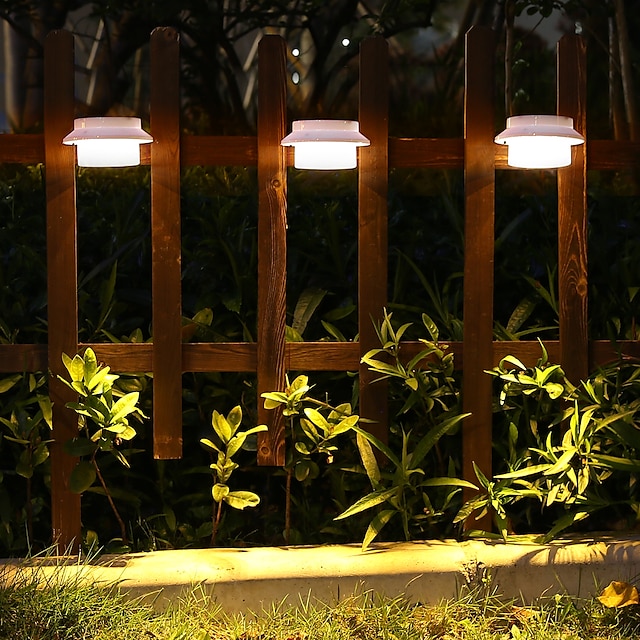 2/4pcs Solar Fence Light, Solar Gutter Light Outdoor 3LED Waterproof ...