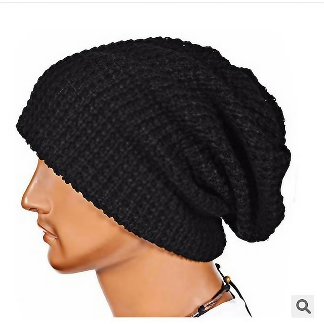  Men's Beanie Hat Black Yellow Knitting Knitted Casual Outdoor Home Daily Solid / Plain Color Casual / Daily