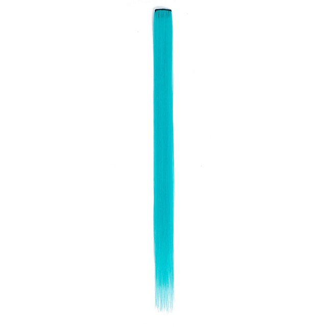  Colored Party Highlights Clip in Hair Extensions for Girls 20 inches Multi-colors Straight Hair Synthetic Hairpieces In The Party