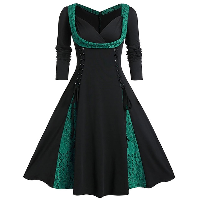  punk& sukienka gotycka sukienka rozkloszowana sukienka na przyjęcie świąteczne plus rozmiar damska randka
