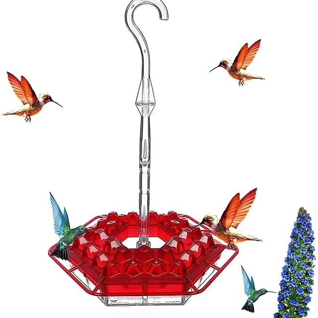 Hummingbird Feeder for Outdoors Hanging, LeakProof, Easy to Clean and