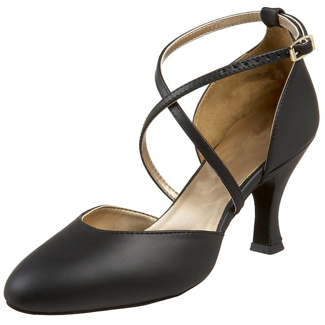  Pentru femei Sală Dans Pantofi Moderni Pantofi de caracter Petrecere / Seară Interior Profesional Stilat Simplu Vârf Închis Buclă Adulți Negru