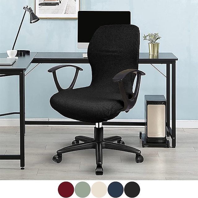 Elastic Chair Covers Rotating Stretch Office Computer Desk Seat Chair Slipcovers 