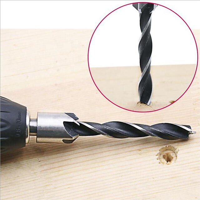  Countersink Drill Bit Set Reamer Woodworking Chamfer Drill Counterbore Pliot Hole Cutter Screw Hole Drill 3/4/5/6/7/8/10mm HSS