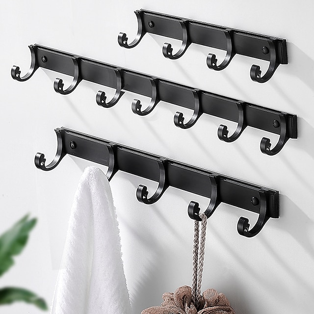 Bath Clothes Hook Wall Metal Kitchen Row Hook Adhesive Hook Space
