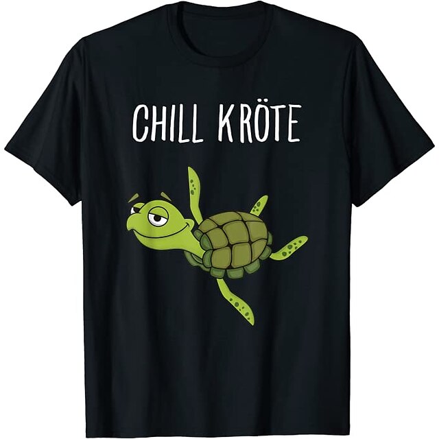 Chill Turtle Chillkröte T-shirt Anime Cartoon Anime Classic Street ...