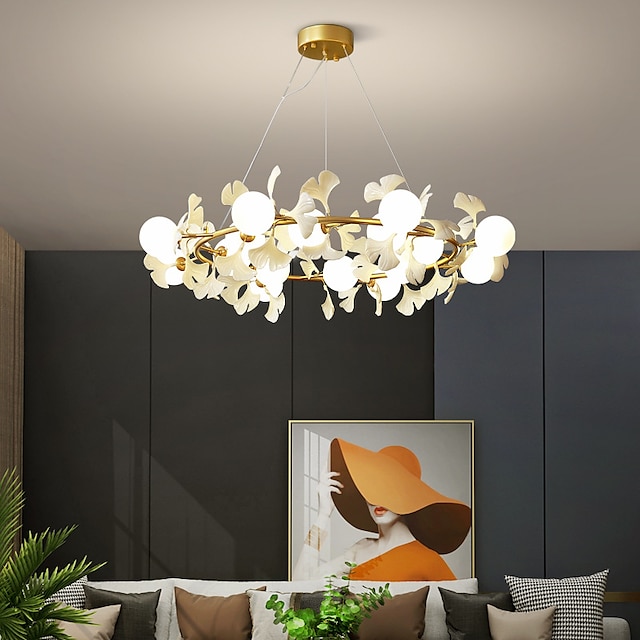  Candelabru design cerc / rotund 100cm finisaje metalice vopsite modern 220-240v