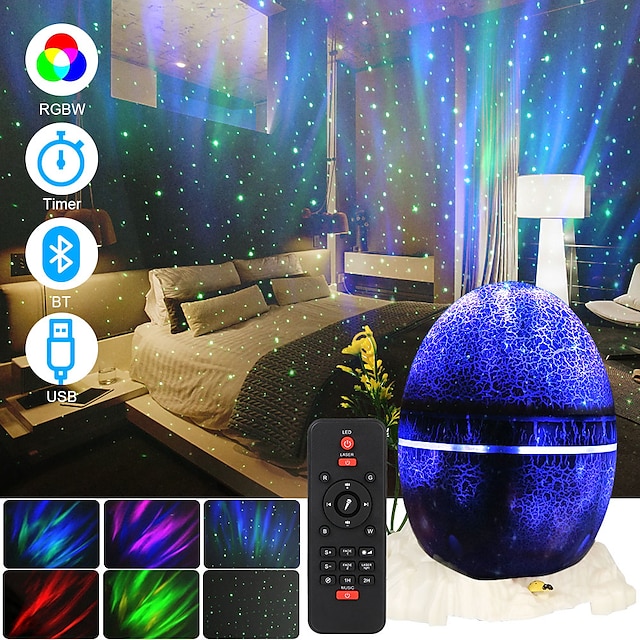  Star Galaxy projektorlys Bluetooth-højttaler Fjernstyret Laserlysprojektor Fest Bryllup Gave Rød