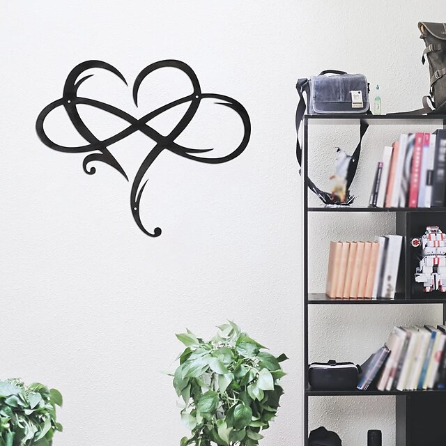 Infinity Heart Wall Decor, Unique Infinity Heart Metal Art Wall Decor ...