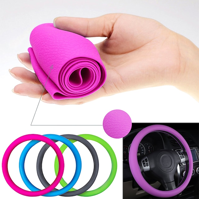  StarFire Car Styling Universal Car Silicone Steering Wheel Glove Cover Texture Soft Multi Color Soft Silicon Steering Wheel Accessories