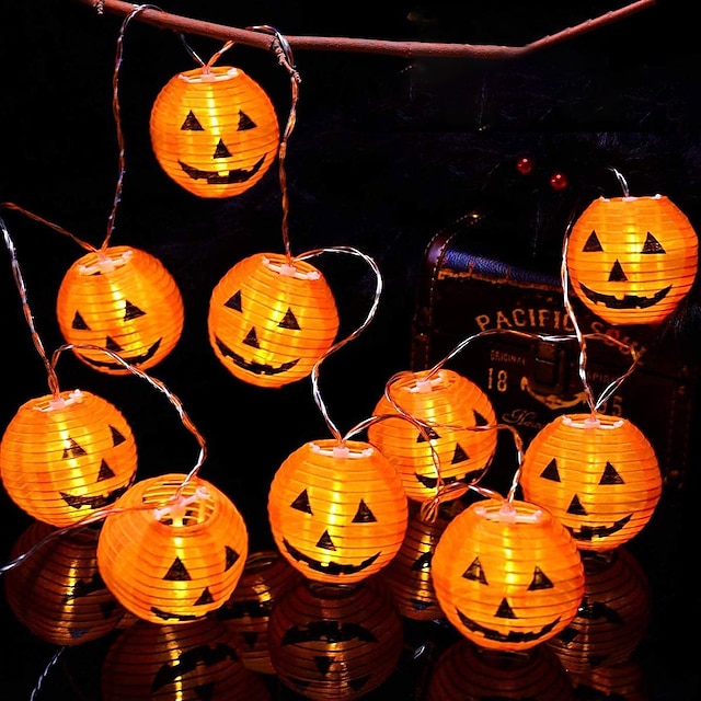 halloween kurpitsa lyhty koristelu merkkijono valot akkukäyttöiset itse kurpitsa valot sisätiloihin halloween juhliin puutarhan kodin koristeet 3m-20leds 2m-10leds