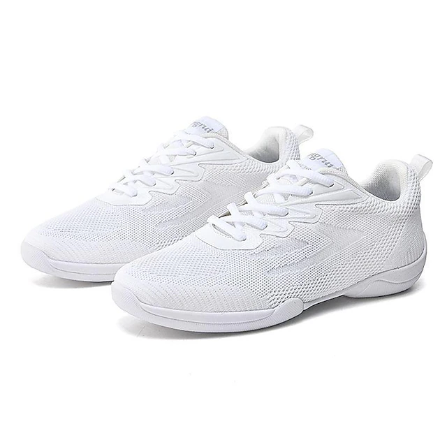Women's White Dance Sneakers – Lightweight Breathable Performance Shoes for Jazz, Hip-Hop, Cheer, and Fitness 9