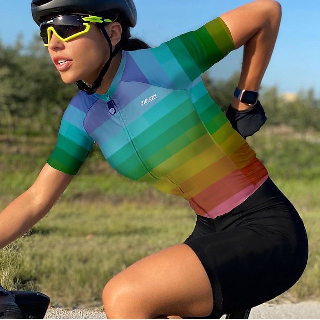 rainbow cycling top