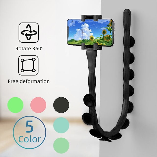  Phone Stand Adjustable Flexible Suction Cup Phone Holder for Outdoor Desk Bathroom Compatible with All Mobile Phone Phone Accessory