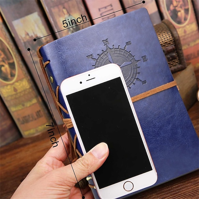 Travel Journal Notebooks Vintage PU Leather Note Book Quality Paper No