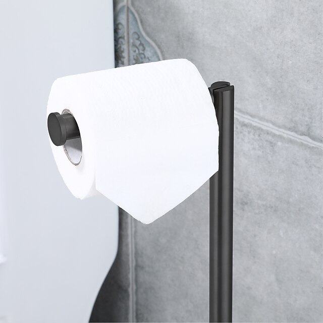 Free Standing Toilet Paper Holder Stand with Marble Base,304 Stainless  Steel Rustproof Tissue Roll Holder Floor Stand Storage for Bathroom  (Chrome) 2023 - US $53.99