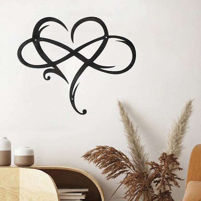 Infinity Heart Wall Decor, Unique Infinity Heart Metal Art Wall Decor ...