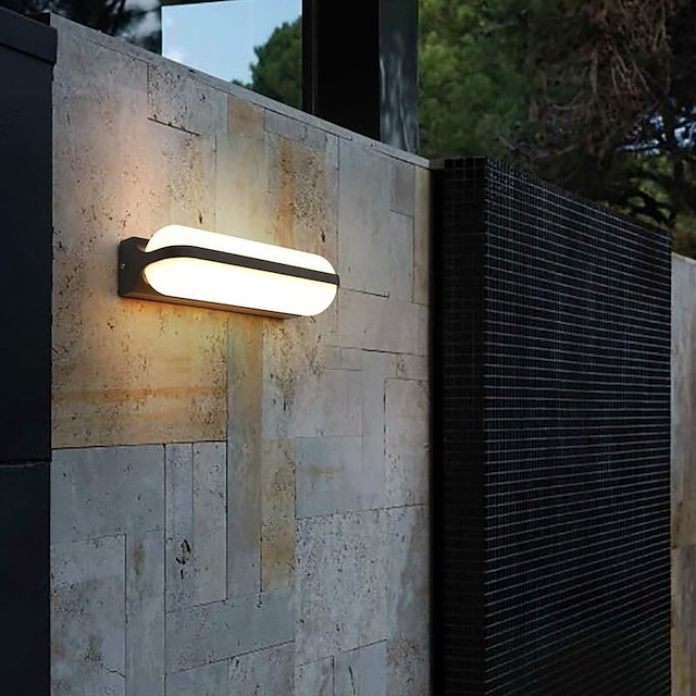  luces de pared al aire libre modernas al aire libre luz de pared de metal al aire libre 220-240v 20 w