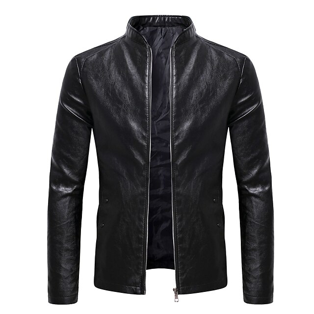 HighQuality Mens Stylish Fake Leather Business Jacket