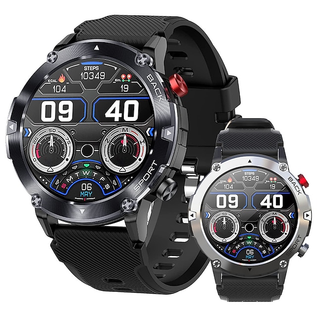  Military Smart Watch for Men(Answer/Make Calls), 2022 All-New Tactical Smart Watch for Android and iPhone, IP68 Waterproof AI Voice Outdoor Watch, Fitness Tracker with Heart Rate/SpO2/Sleep Monitor