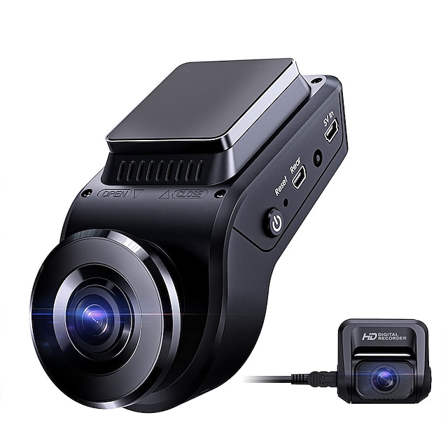  4k-Dash-Cam mit integrierter GPS-Geschwindigkeit, vordere und hintere Dual-1080p-Dash-Kamera mit 24-Stunden-Parkmodus, Nachtsicht, WLAN, Bewegungserkennung, Kondensator, einzelne vordere 60 fps,