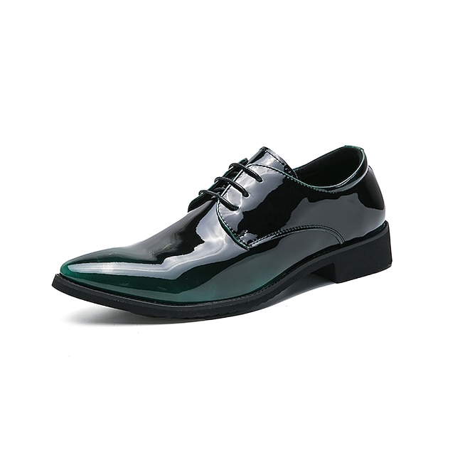 Men's Oxfords Business Casual Classic Daily Faux Leather Green Black