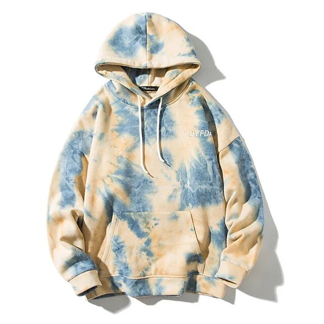 Men's Tie Dye Graphic Prints Hoodie Hoodies Sweatshirt Streetwear Designer Long Sleeve Hooded Daily Sports Red Orange Print Spring &  Fall Designer4